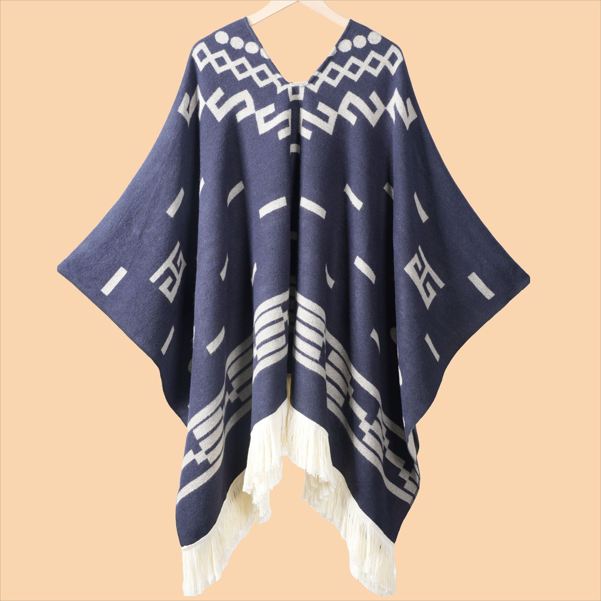 Damas retrógrado estilo nacional de lujo chal de viaje con una capa de capa de viaje del noroeste grande chal de horquilla nuevo