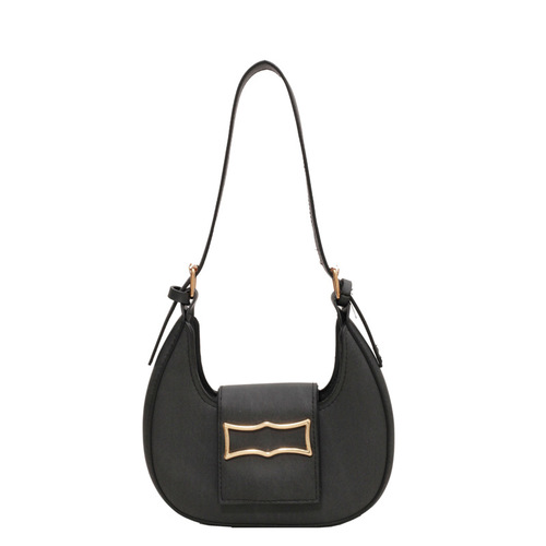Minimalist fashionable temperament 2024 monochrome spring casual this year's popular shoulder bag with underarm handle women's bag