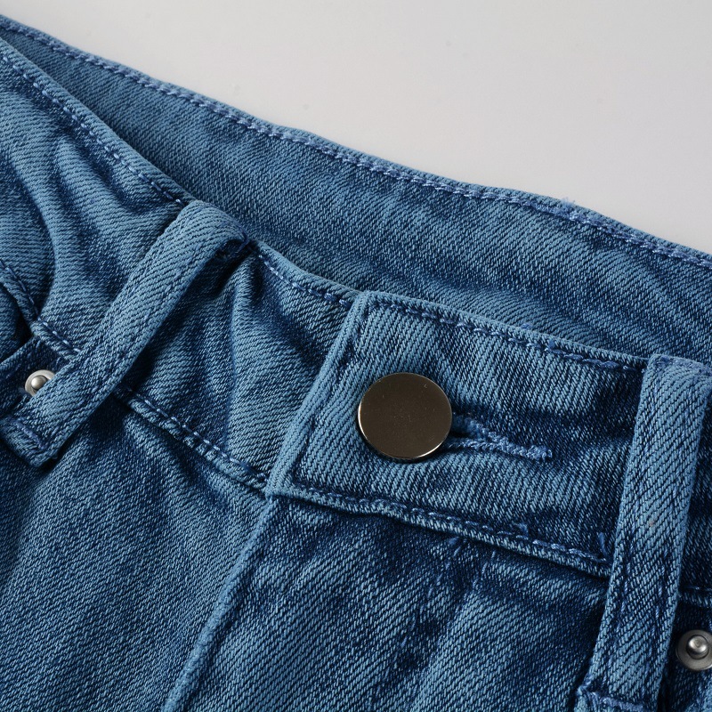 Jeans uomo slim fit skinny blu patchwork stropicciati pantaloni_voghion.com