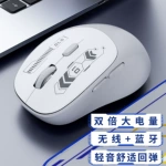 三模无线鼠标6400DPI可调马卡龙色办公电脑批发可印LOGO三模鼠标