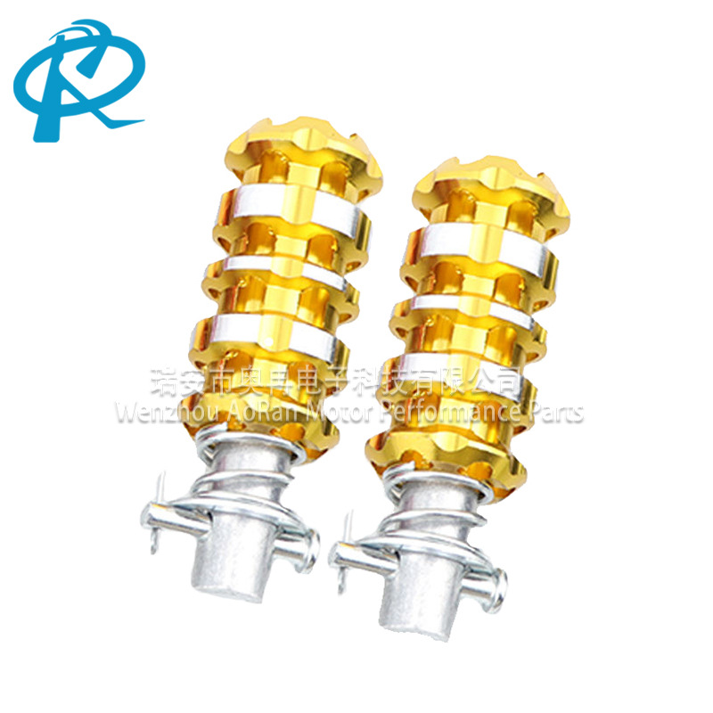 Aluminum Alloy Round Hollow Front and Rear Foot Pedals, Motorcycle and Electric Vehicle Foot Pedals, Off-Road Vehicle Modification Parts