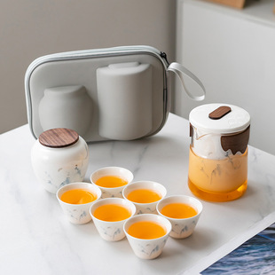 Anzhou Portable Travel Tea Set suit Kung Fu Tea Express Cup Outdoor Camping Afternoon Tea Mini Tea Set
