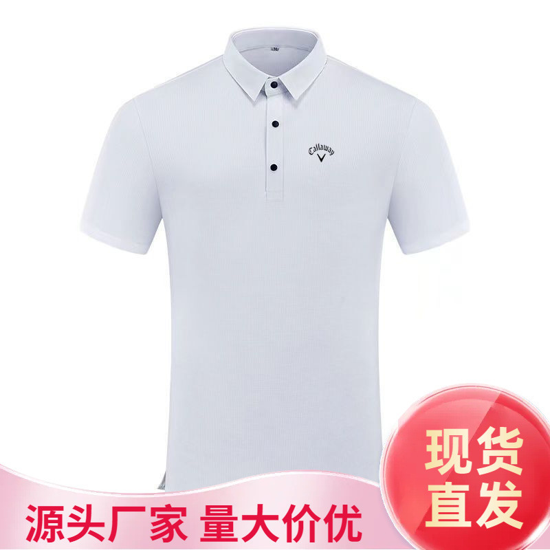 Summer Men's New Golf Jersey Lapel Polo Shirt Casual Outdoor Sports Quick-Drying Breathable Short-Sleeved T-Shirt