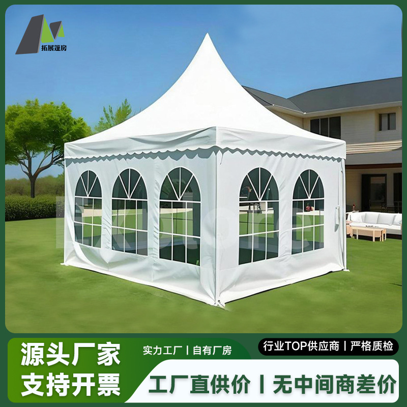 Outdoor Exhibition European-Style Pointed-Top Tent, Customizable in Multiple Sizes, Four-Corner Tent 3X 3m Event Display Advertising Tent
