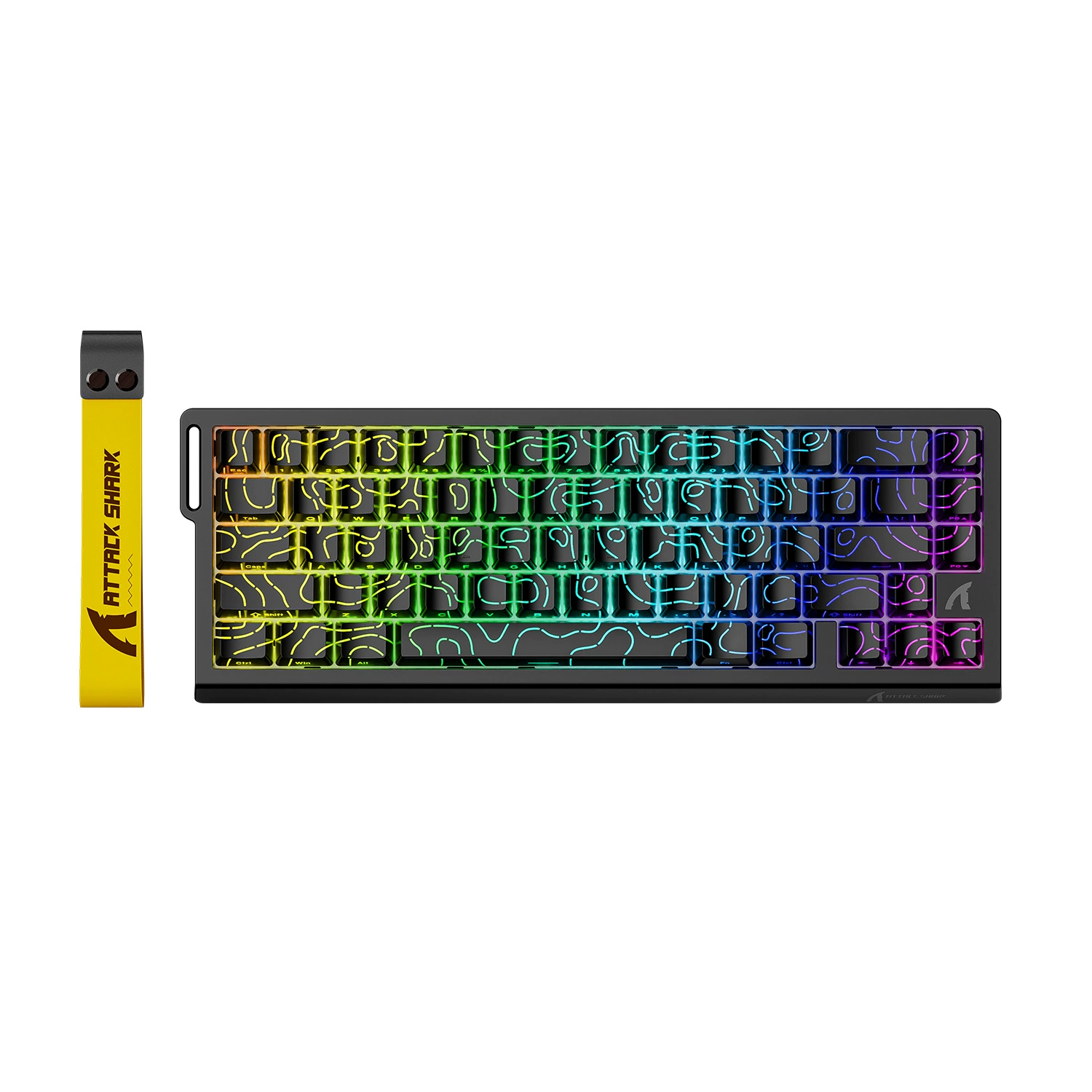 Mechanical Keyboard (Attack Shark X68HE) Wired RGB, Magnetic Switches, 75% Compact 38.4×22.8 cm