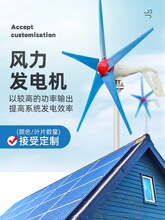 1000W家用小型风力发电机船舶路灯户外小车载12V24V带充电控制器