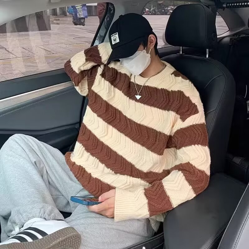 费尔岛圣诞毛衣男日系复古慵懒感加厚古着潮牌内搭冬季针织衫批发|undefined