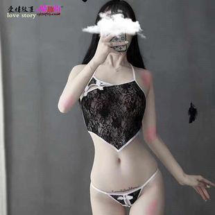 Silicone doll clothes inflatable doll small size sexy lingerie sexy doll clothing two-piece set bellyband ancient female