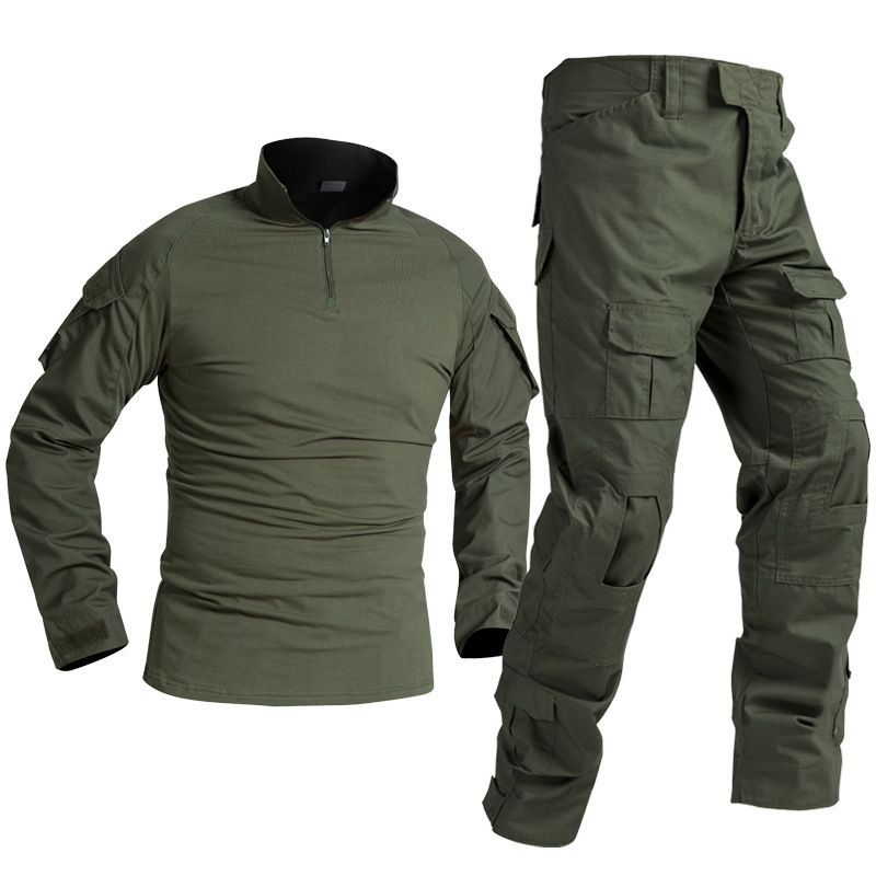 Men's Clothing Tactical Camo Training Suit - Durable & Breathable Military Uniform For Outdoor Activities (Multiple Colors & Sizes)_voghion.com