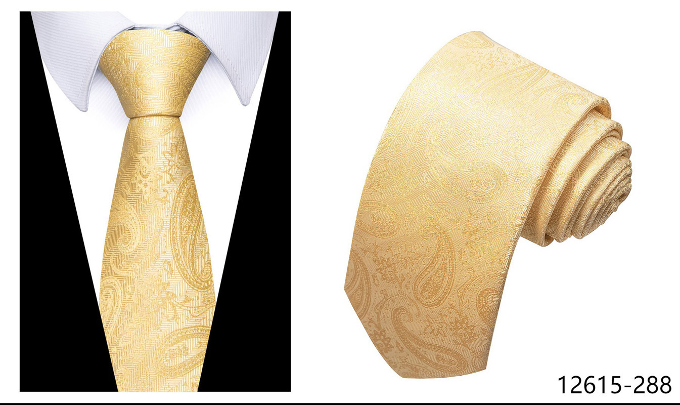 Corbata de moda formal de 8 CM para hombre, corbata de seda de poliéster versátil de negocios informal_voghion.com
