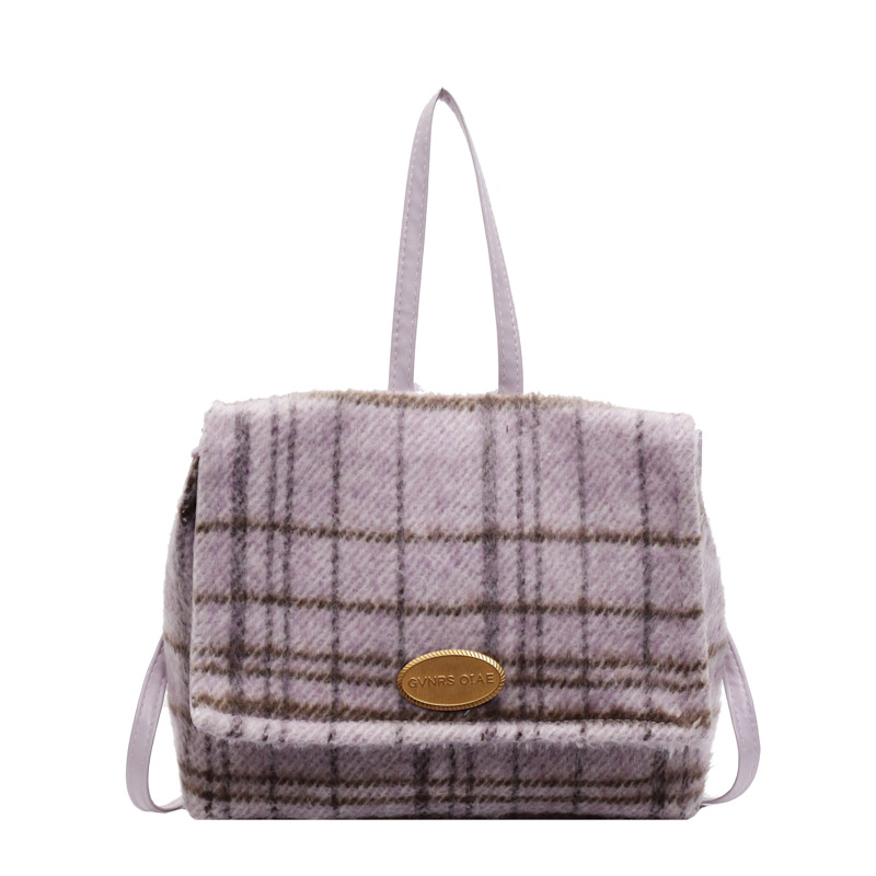 2024 nueva mochila de lana para estudiantes de clase, mochila de gran capacidad, bolsas de estilo de moda de la universidad para mujeres