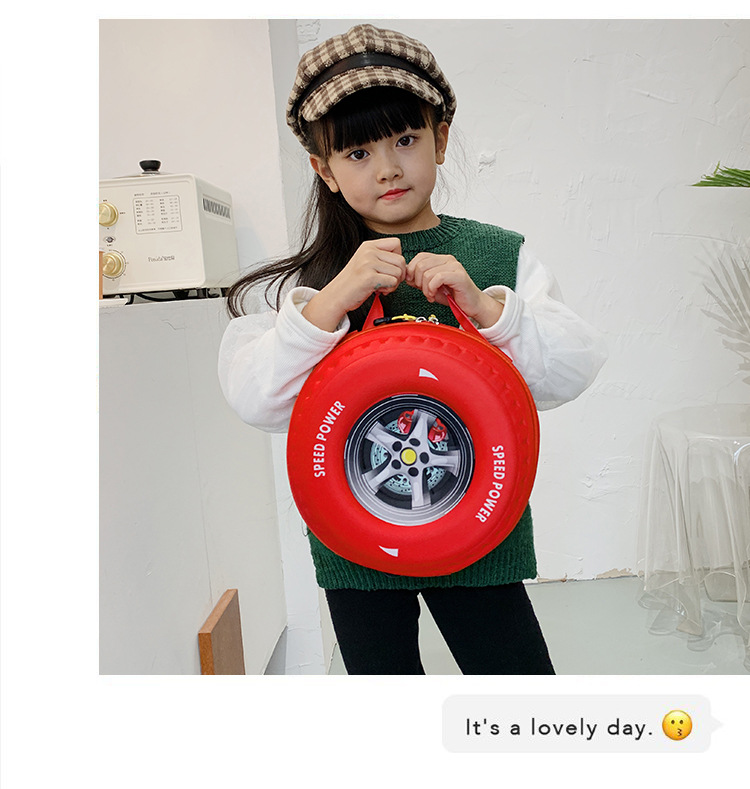 2022 Spring New stylish and high-quality tire bag, Korean style simple and fashionable casual handbag, crossbody children's schoolbag undefined