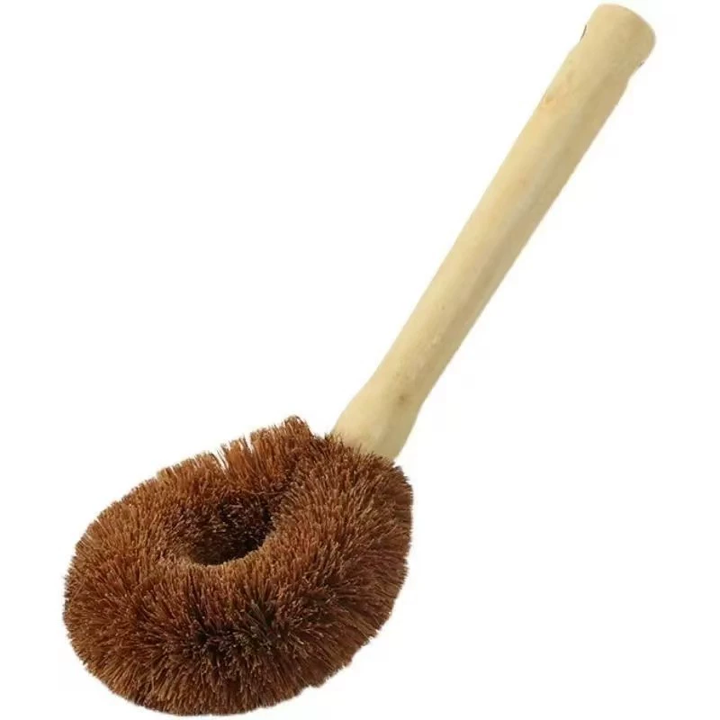 Coconut palm pot brush pot brush kitchen dishwashing household wooden handle brush hard bristle cleaning and degreasing household products