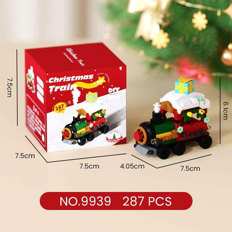Juguetes para niños, bloques de construcción en línea, juguetes de Navidad, regalos, juguetes de Navidad, decoración, puzzle, ensamblaje