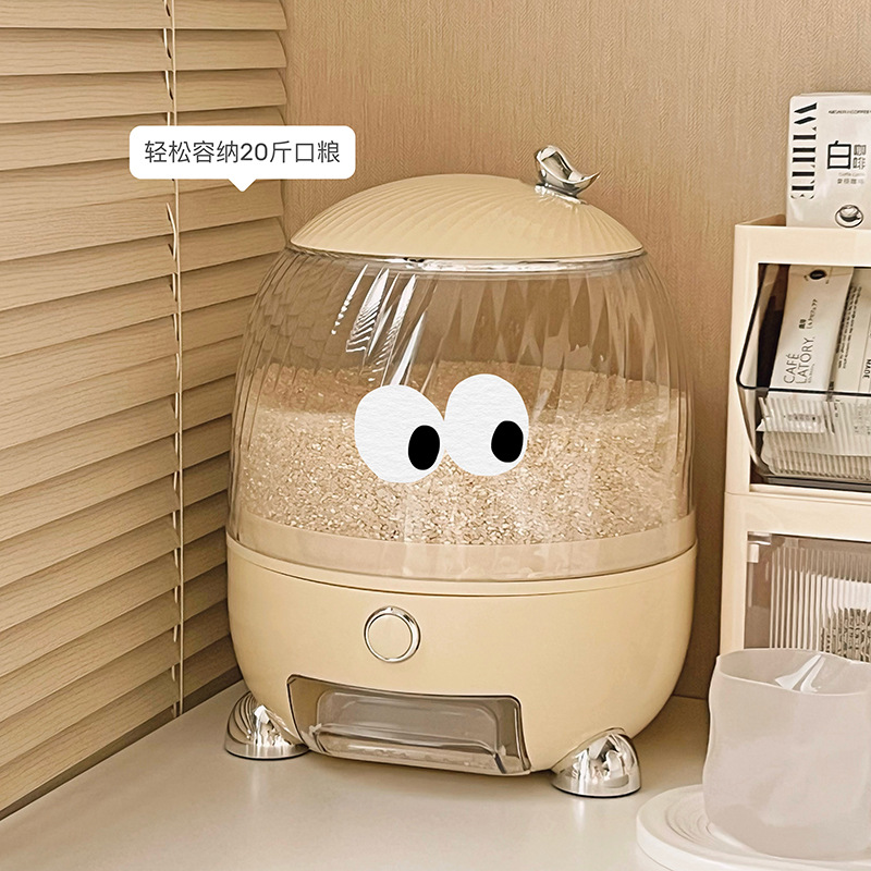 Cubo de arroz hogar a prueba de insectos a prueba de humedad sellado de calidad alimentaria olla de arroz caja de almacenamiento de arroz de granos tipo prensa