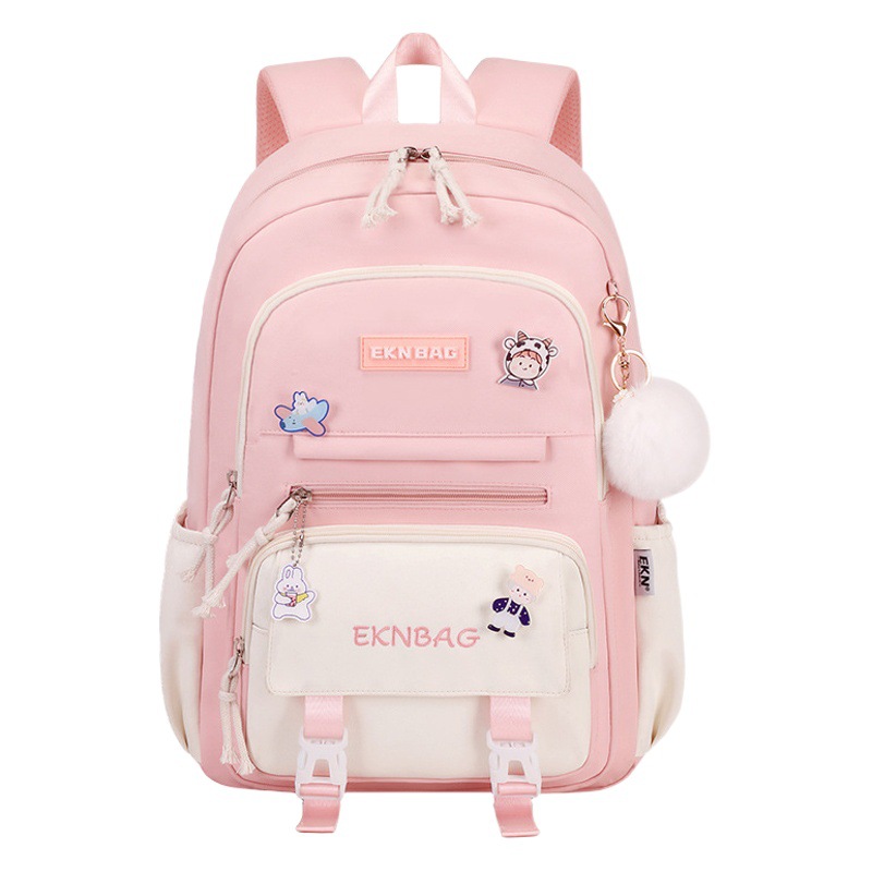 Mochila escolar para niñas de 5.º a 6.º grado, estilo nuevo 2025, impermeable, de gran capacidad, tela Oxford.