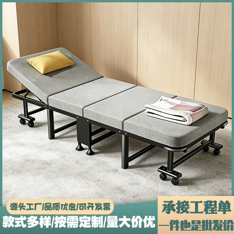Folding Bed for Office Nap, Military Cot, Mini Single Bed, Lightweight, No Assembly Required, Stackable Bed