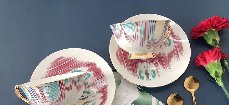 轻奢欧式骨瓷咖啡杯碟厂家批发