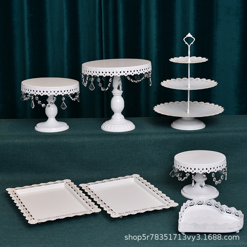 Accesorios de boda decoración de mesa de postre creativo europeo oro hueco estante de pastel de postre tienda de postres combinación de estante de pastel de refrigerio