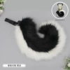 Rolled dog tail-black and white