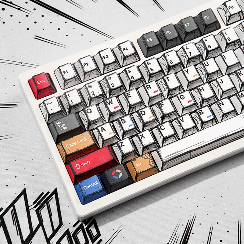Набор колпачков Manga Wind Pyrite — PBT с магнитным стержнем, совместим с ACE60/Wolf F/Spider/87