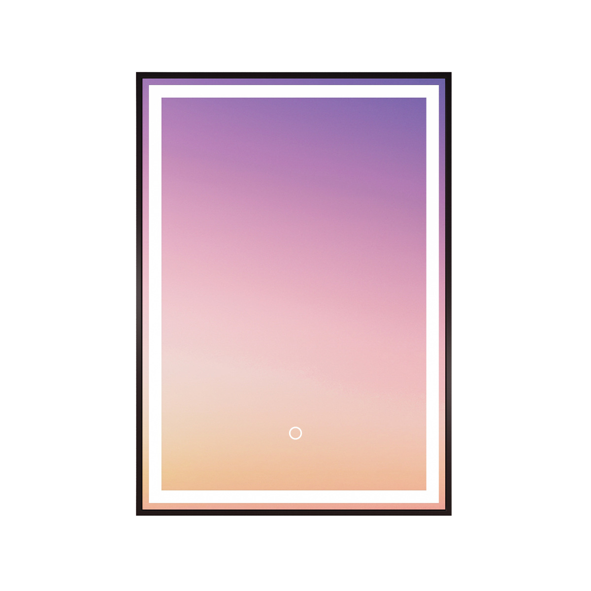 marco de aleación de aluminio inteligente espejo de baño cuadrado espejo de baño led anti-fog espejo de maquillaje espejo de tocador espejo colgante de pared