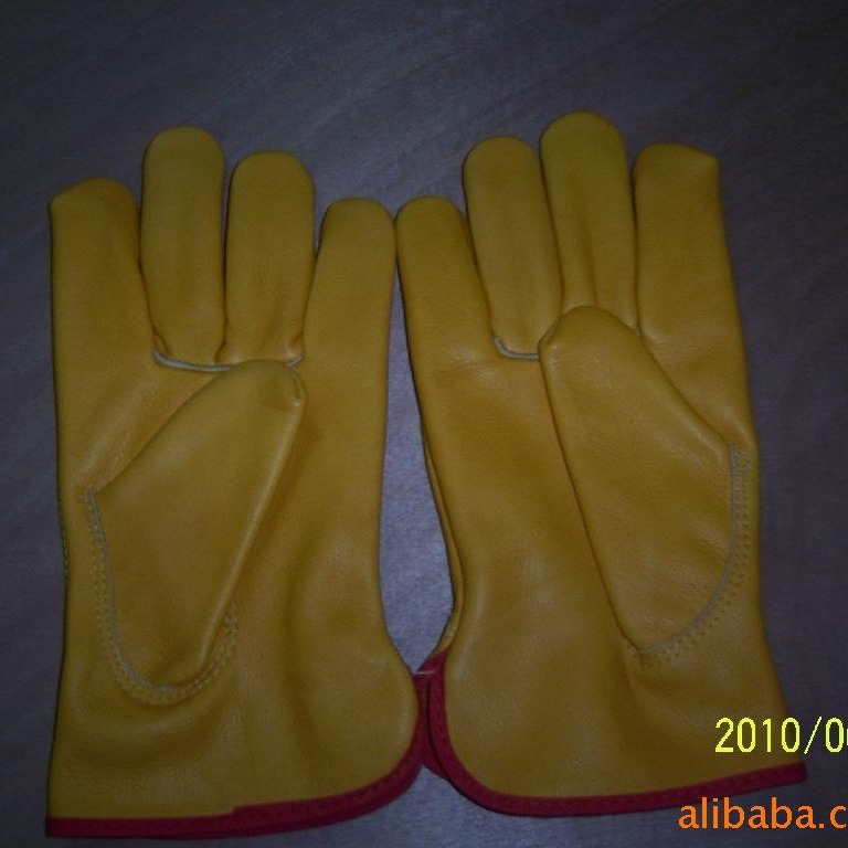 牛皮头层司机手套  防割耐磨电焊手套  牛皮手套  二层牛皮劳保司