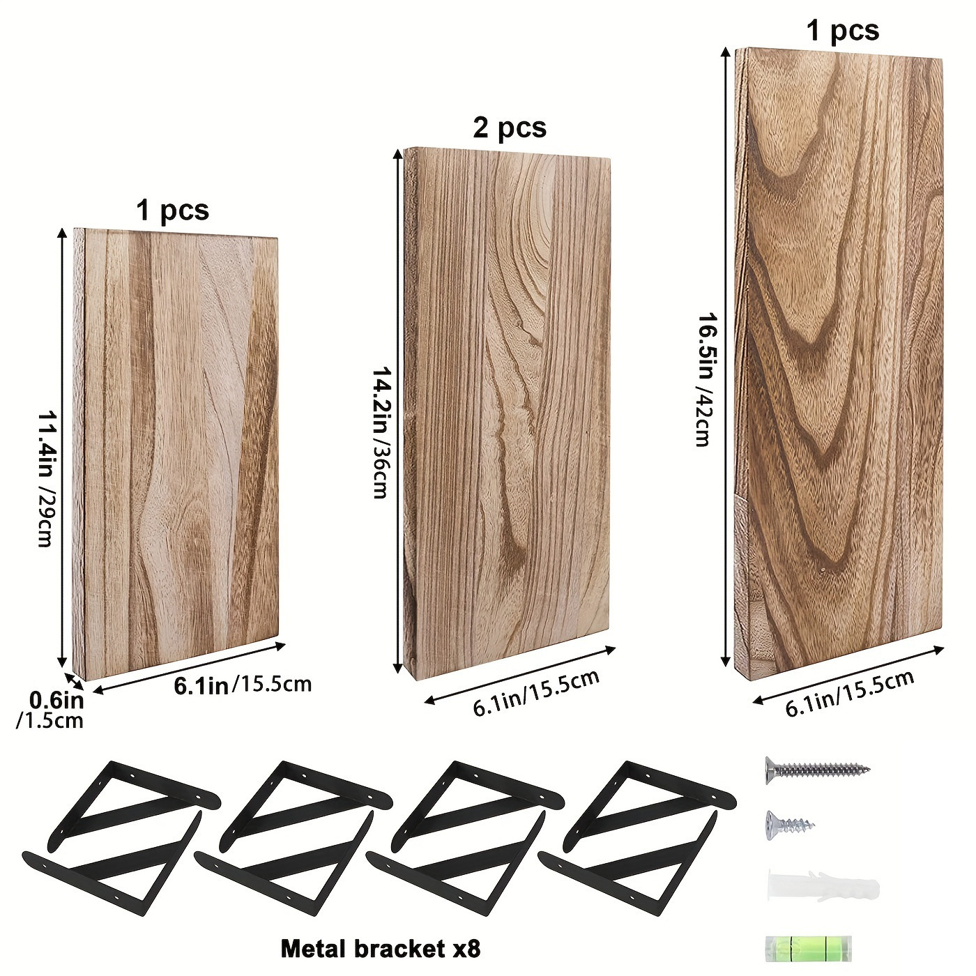 Estante de almacenamiento en la pared Estante de almacenamiento de baño Estante de almacenamiento de madera maciza Estante de almacenamiento de pared Estante de almacenamiento de dormitorio Estante de almacenamiento decorativo simple Estante de almacenamiento image 4