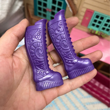 散货娃娃鞋子 巴芘娃娃配件 6分娃靴子3*1.2cm 高7cm