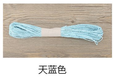 カラーラフィア二重糸ソフトクリエイティブ薄紙ロープ絵画幼稚園手作り織り包装 28 色各 30m|undefined