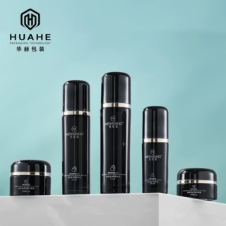 定制化妆品玻璃瓶套装120ml按压瓶喷雾乳液瓶50g膏霜瓶批发精华瓶