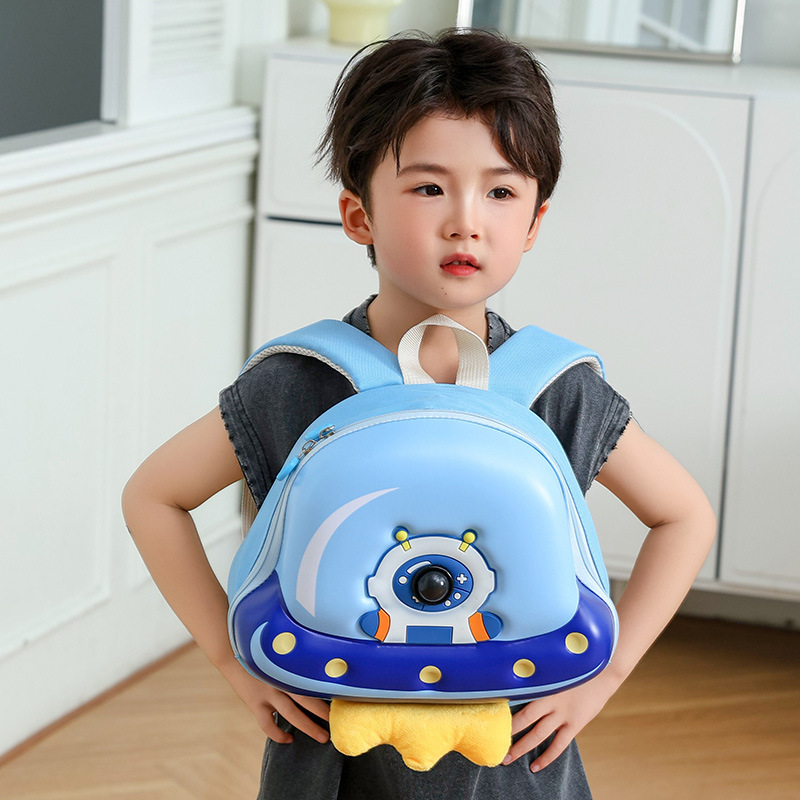 Nueva mochila de huevo ligera para niños, dibujos animados lindos astronautas, mochila para niños, mochila para niños, jardín de infantes, mochila para niños