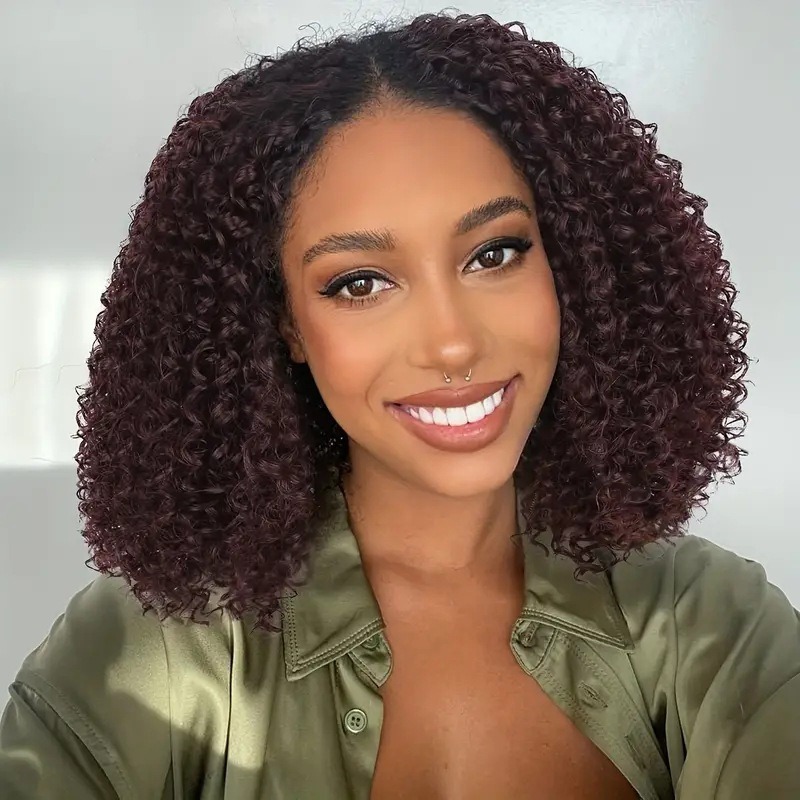 Frente de encaje Bob wig Europa y América transfronteriza África pequeña explosión negro frente encaje natural cubierta de cabello