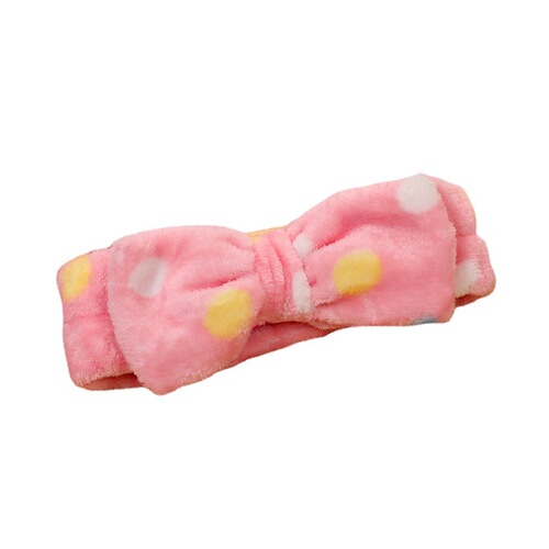 Korean-style fashionable striped polka dot leopard print bow headband for girls, face-washing hair tie, simple forest system plush headband