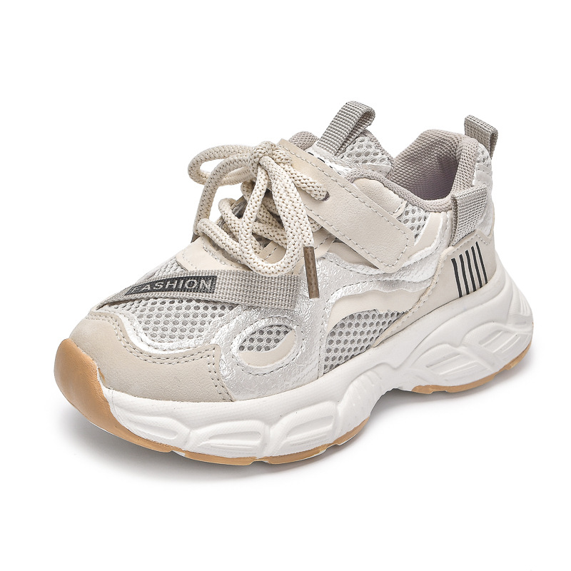 Zapatos deportivos de malla para niños 2025 primavera nuevos zapatos transpirables de moda ligeros para niños y niñas zapatos casuales para padres