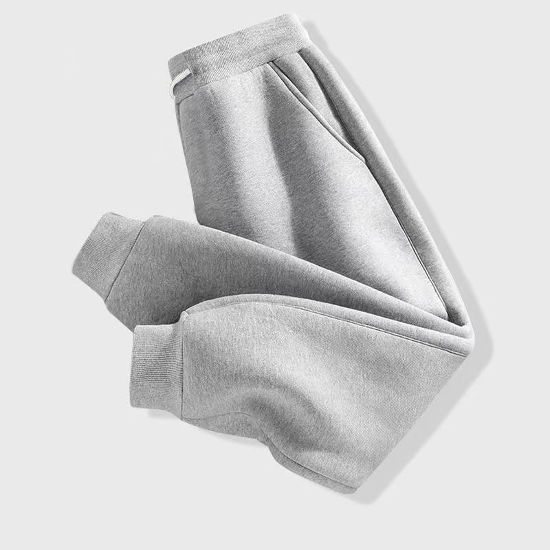 Men's Pure Cotton Spring Sports Casual Pants Spring and Autumn Plus Size Loose Grey Sweatpants Long Pants Men's