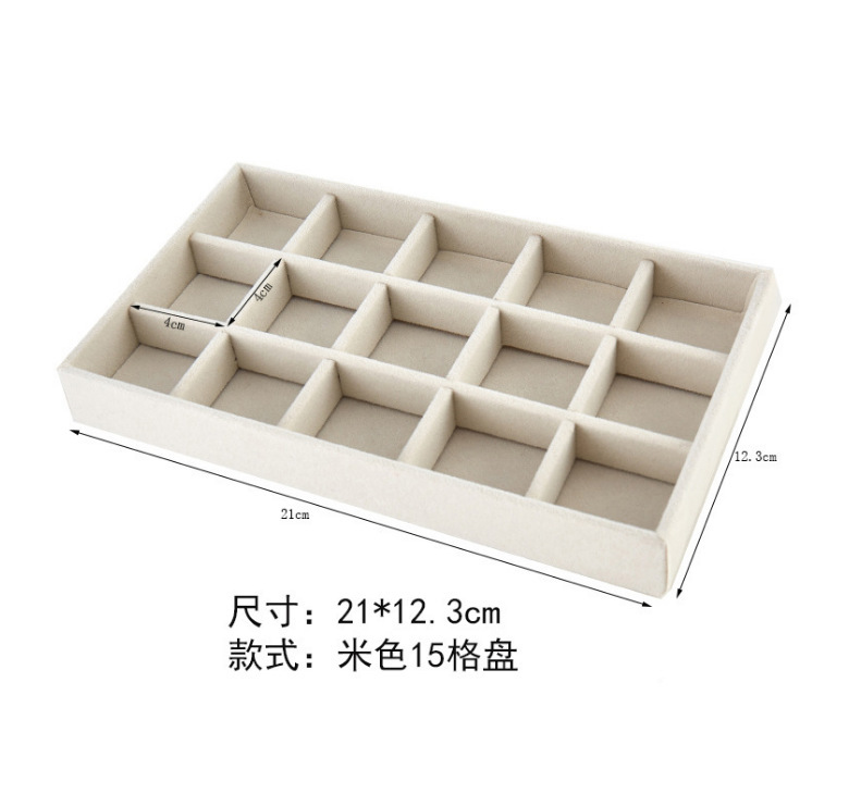 Caja de almacenamiento de joyas de acrílico con ventana de franela de una sola capa, pendientes de anillo, pendientes, caja de exhibición de acabado de joyas