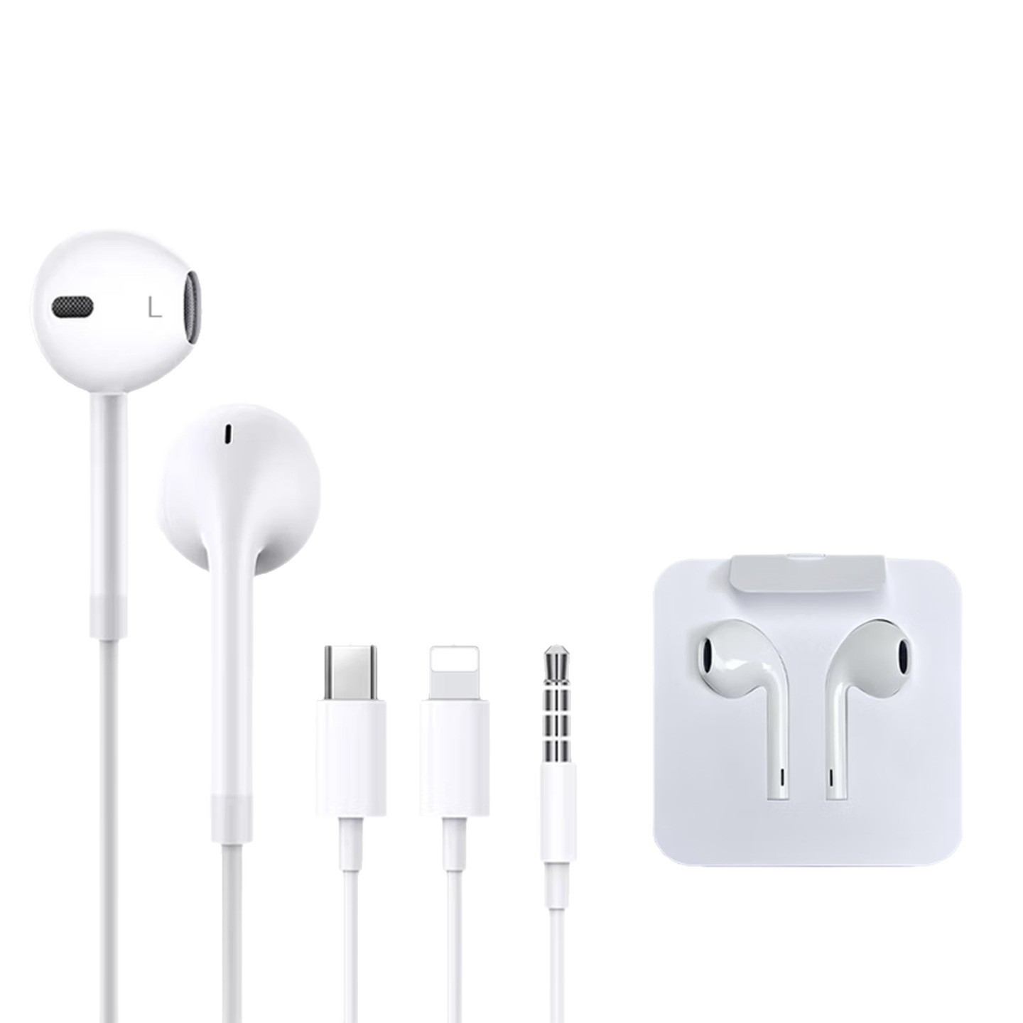 Adecuado para el cable de auriculares de Apple Auriculares de Huawei Xiaomi typec Auriculares con cable de graves pesados digitales