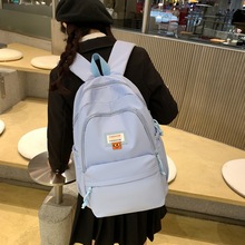 简约时尚双肩包2025新款韩版大容量初高中学生书包森系背包大容量