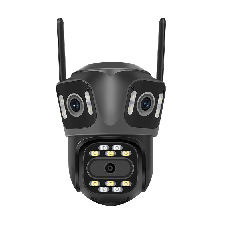 Monitoreo de tres imágenes 360 ° panorámico con visión nocturna de alta definición cámara de monitoreo WiFi inalámbrica doméstica