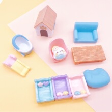 娃娃屋系列配件 创意微缩DIY树脂配件奶油胶过家家房子宝宝床沙发