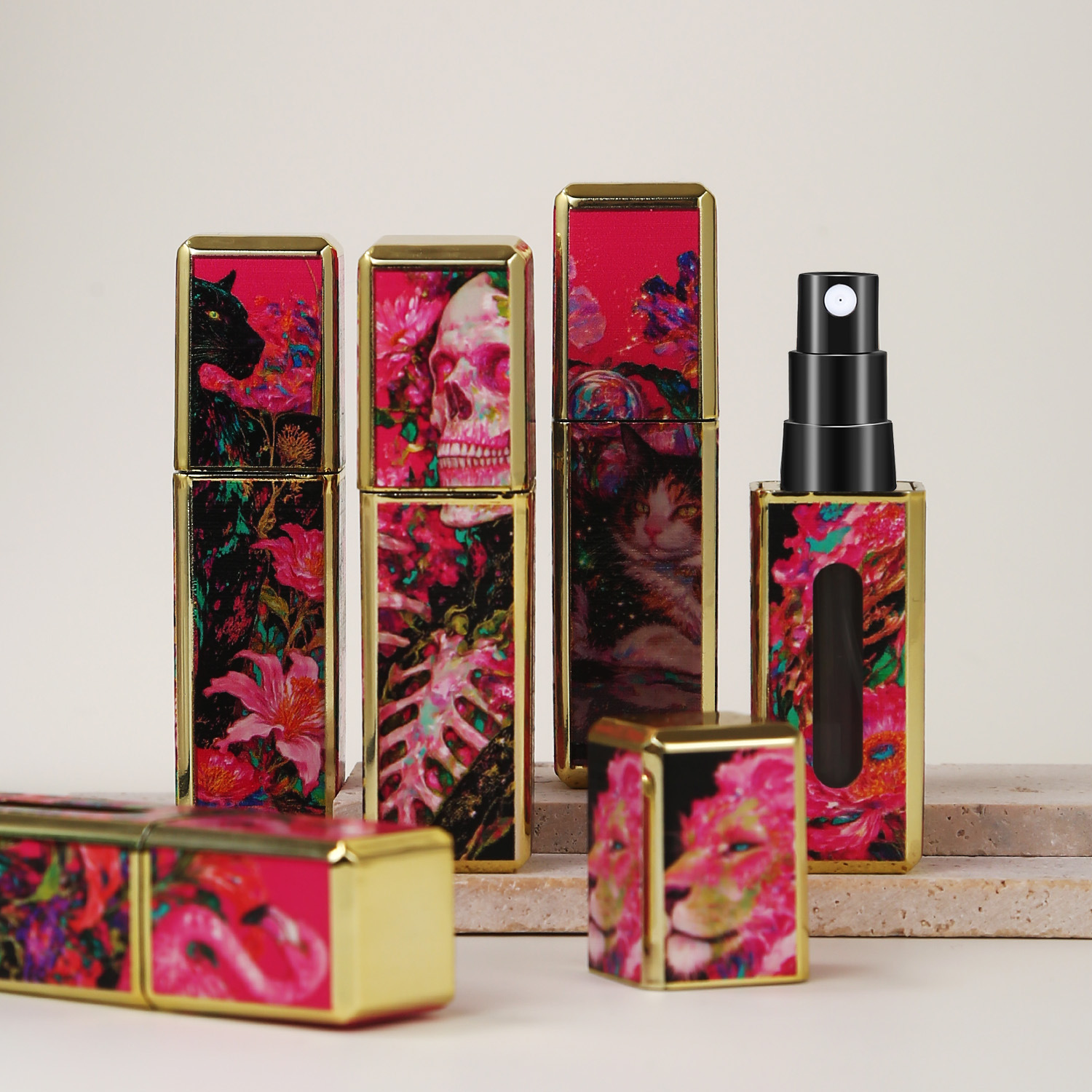 方形5ML炫酷另类潮人香水分装瓶小样便携旅行底部直充香水瓶