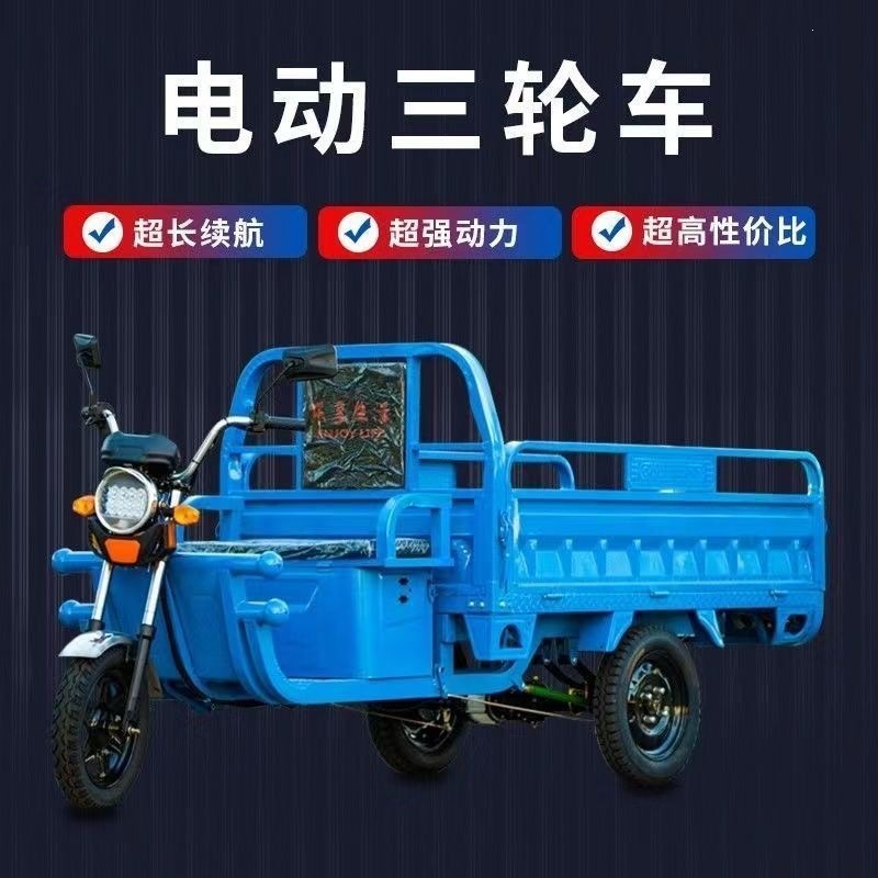 Triciclo Eléctrico Agrícola de Carga, Larga Autonomía, Alta Capacidad de Escalada, para Transporte de Mercancías image 7