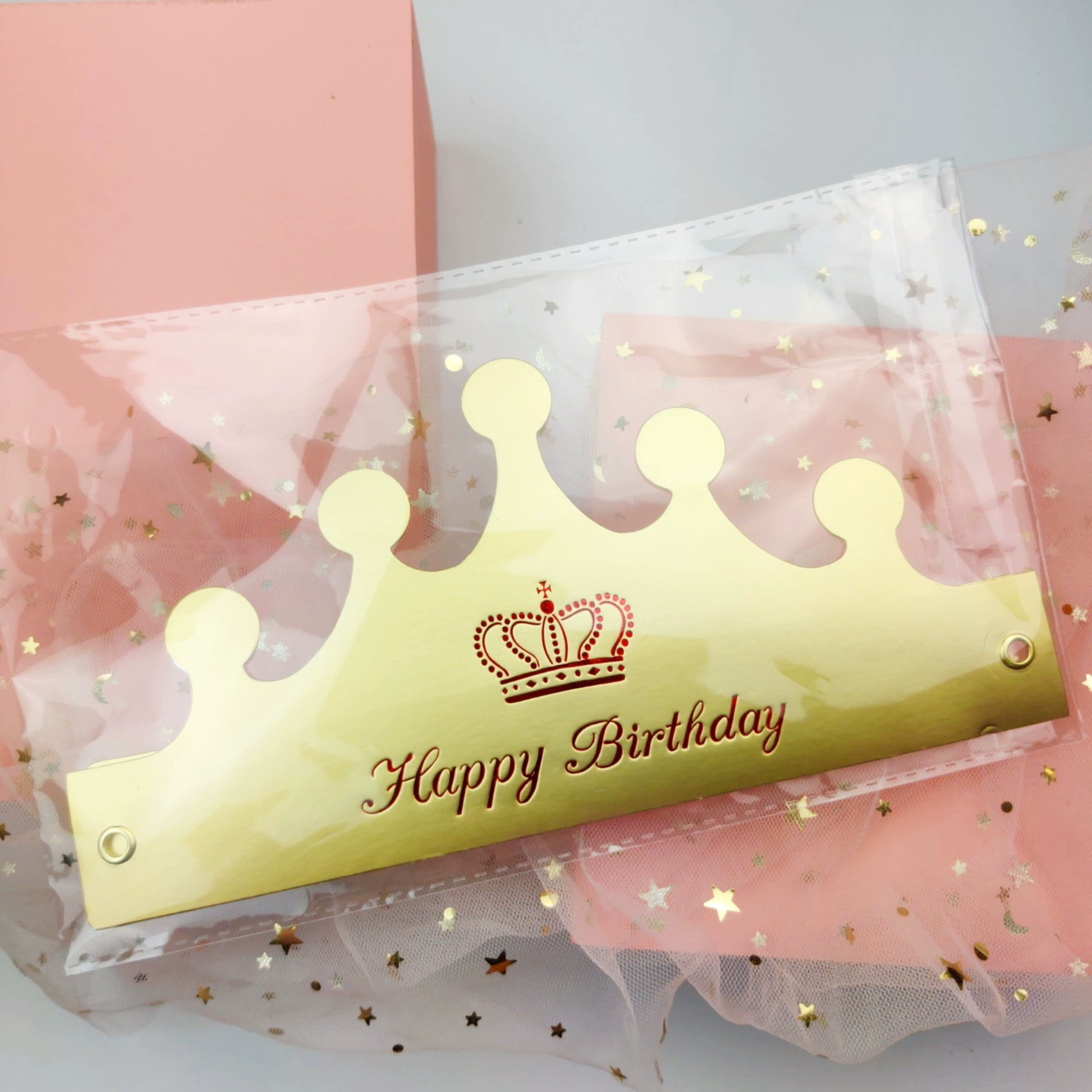 Brand foldable children's golden hat, hair accessory, internet celebrity