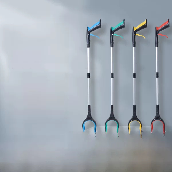 Cross-Border Folding Garbage Grabber, Thickened Aluminum Alloy Sanitation Long Grabber for Picking up Trash, Multifunctional Reinforced Pick-Up Tool