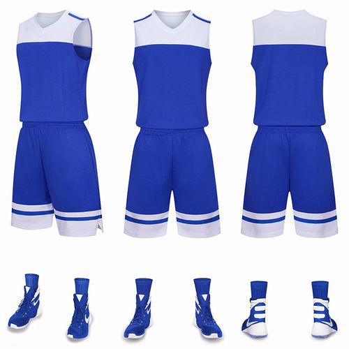 新款成人儿童篮球服套装diy印制比赛训练运动队服无袖篮球衣批发