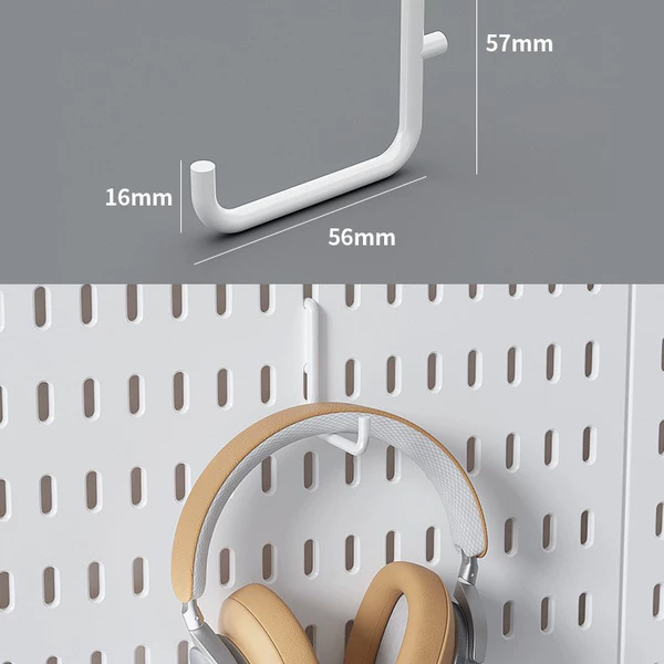 2 white mini long hooks (small long hooks)