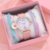 Cartoon cute universal women's watch, quartz watches, bracelet, set