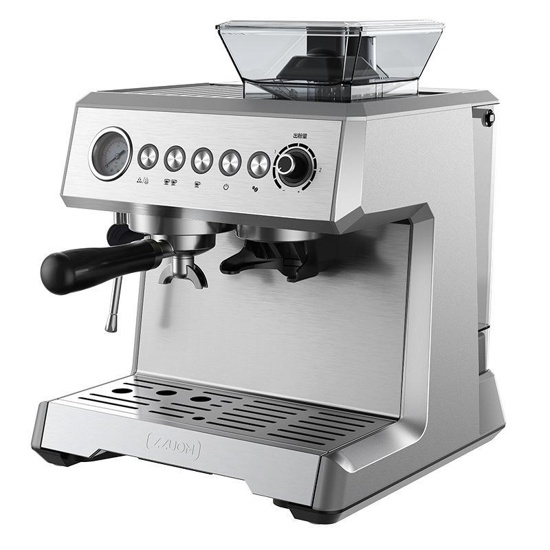 Máquina de café dedicada transfronteriza Máquina italiana semiautomática de espuma de leche doméstica rectificadora todo en uno Máquina de molienda manual pequeña comercial
