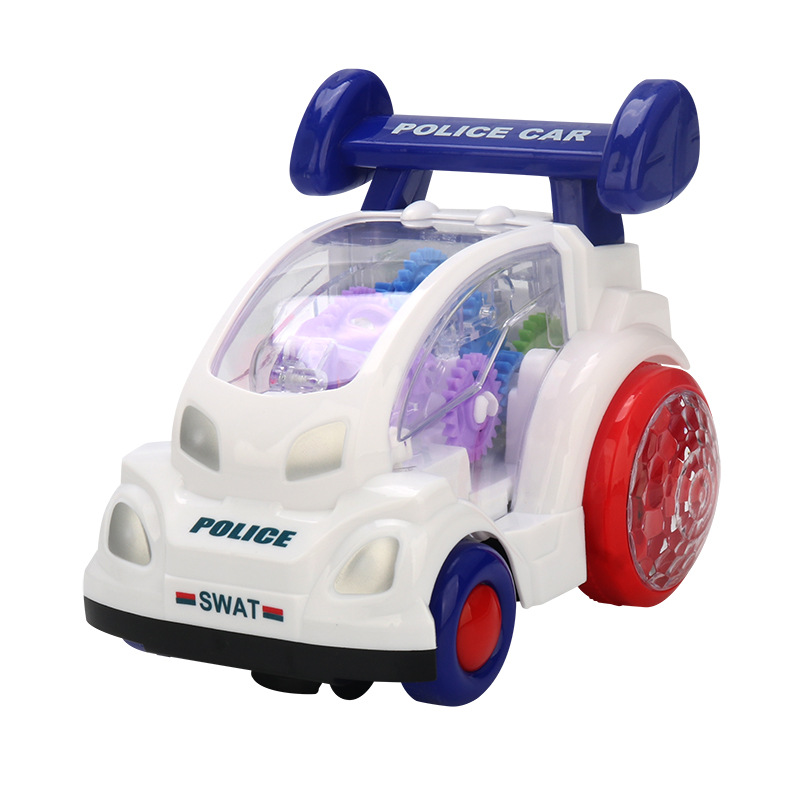 Coche eléctrico UNIVERSAL TRANSPARENTE engranaje coche concepto coche modelo colorido música Luz coche de juguete de dibujos animados